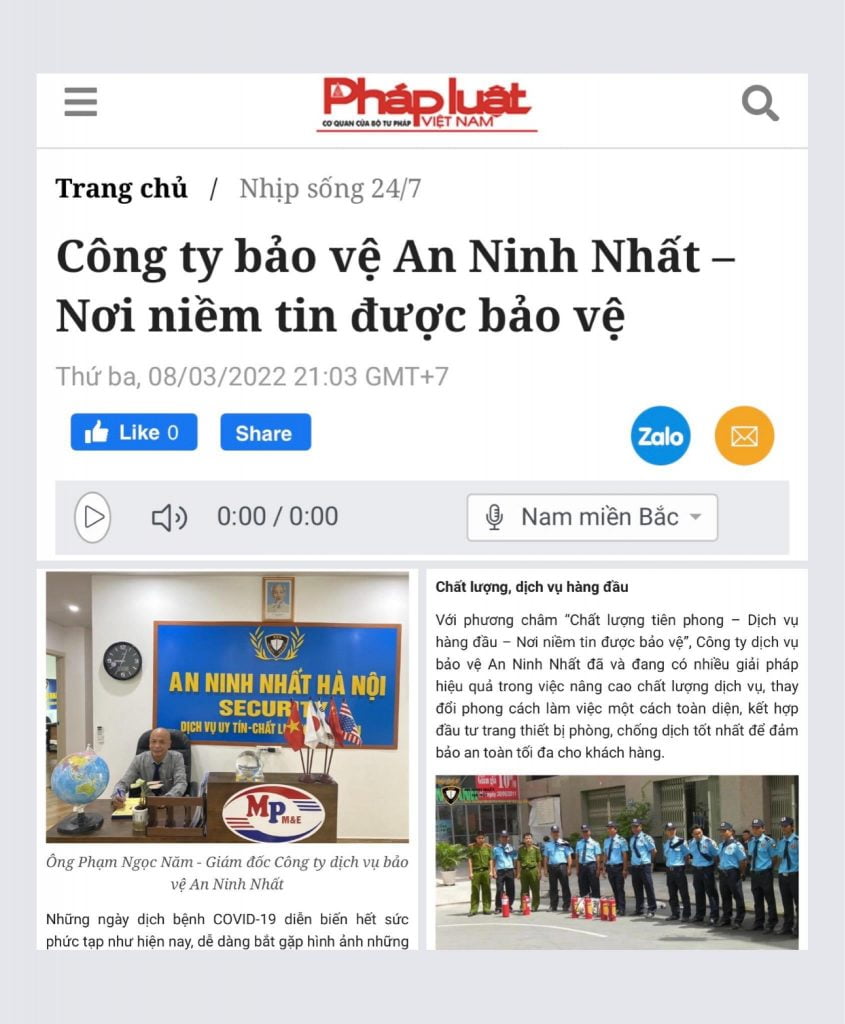 Công ty bảo vệ An Ninh Nhất