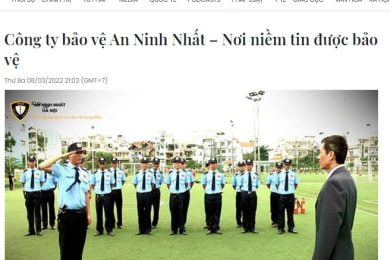 Công ty dich vụ bảo vệ An Ninh Nhất