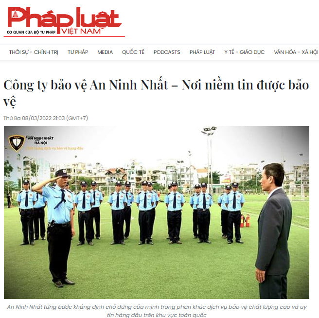 Công ty dịch vụ bảo vệ An Ninh Nhất – Nơi niềm tin được bảo vệ