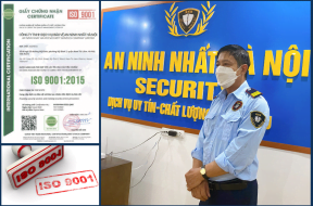 Hệ thống Quản lý chất lượng Bảo vệ An Ninh Nhất Hà Nội đạt chuẩn ISO 9001:2015 giai đoạn 2024 – 2027