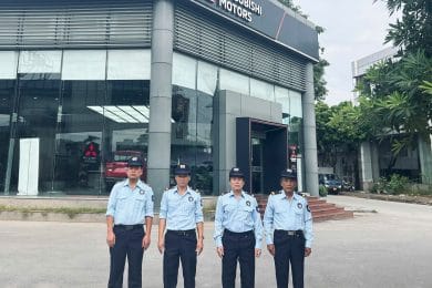 Bảo vệ Showroom Ô tô – An Ninh Nhất triển khai nhiệm vụ tại Mitsubishi Việt Hùng